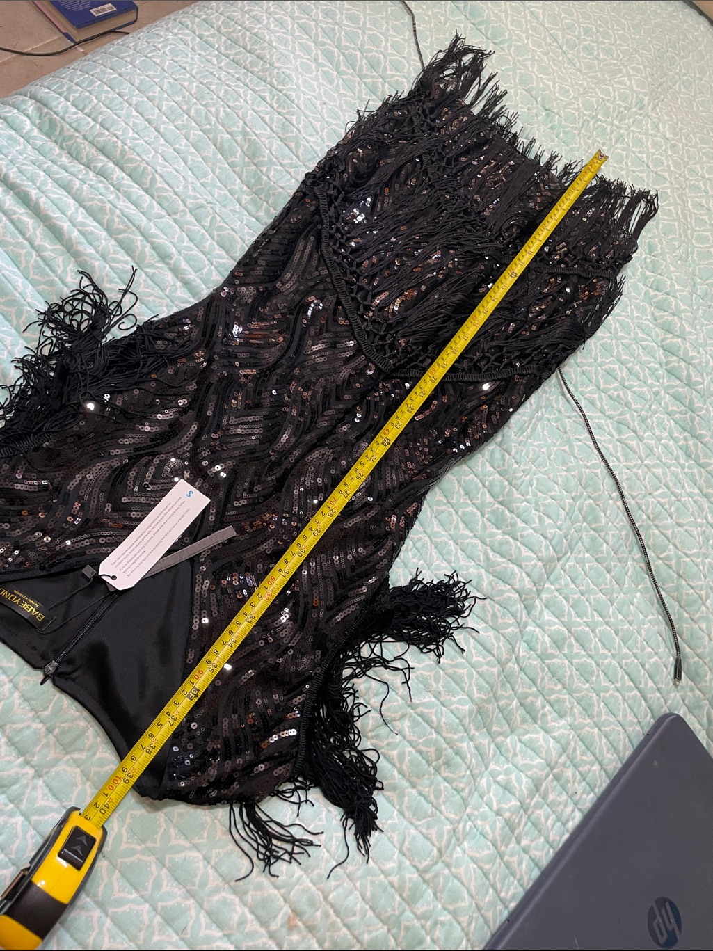 Sequin Drop Waste Fringe Flapper, Or Gatsby Dress — image 5 of 5